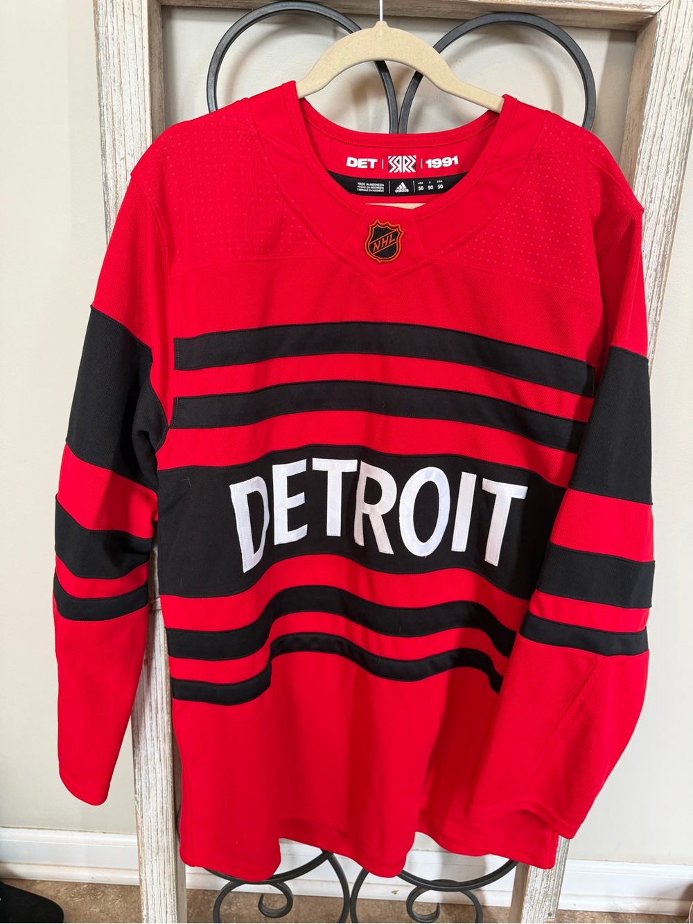 Adidas Detroit Red Wings Reverse Retro 2.0 Authentic Primegreen Jersey Size 50 M